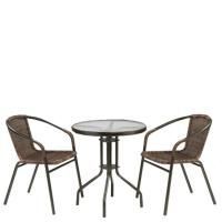 Комплект мебели Сидней, 2 стула, коричневый