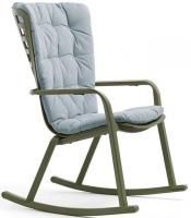 Кресло-качалка пластиковое с подушкой Folio агава, голубой