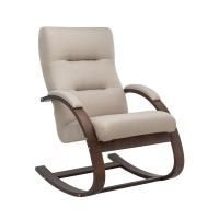 Кресло-качалка Leset Милано, бежевый, ткань, цвет каркаса орех