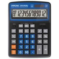 Калькулятор настольный ОФИСМАГ 555-BKBU (206x155мм), 12 разрядов, дв.питание, ЧЕРНО-СИНИЙ, 271927