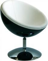 Кресло дизайнерское Lotus 636 черный, белый