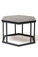 "Женева" интерьерный стол из HPL шестиугольный
