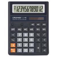Калькулятор настольный СROMEX 888 (185x145 мм), 12 разрядов, ЧЕРНЫЙ, 271728