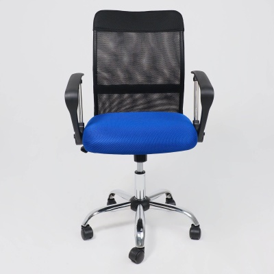 Кресло поворотное ARIA, LIGHT, ECO/сетка, черный+сетка-синий