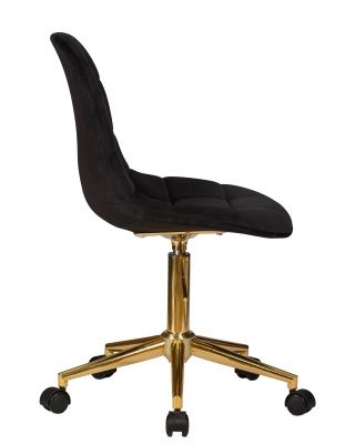 Офисное кресло для персонала DOBRIN DIANA, чёрный велюр (MJ9-101)