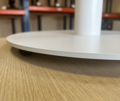 Опора для стола стальная круглая белая для бара, серия Лайн, модель 4001W усиленная
