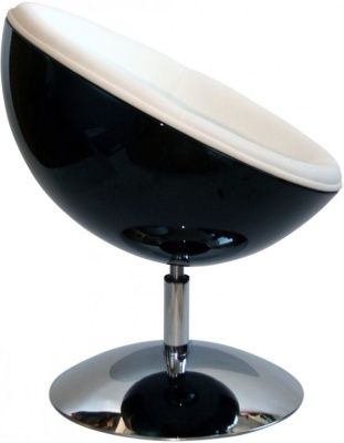 Кресло дизайнерское Lotus 636 черный, белый