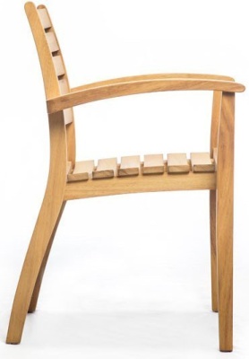 Кресло деревянное с подушкой Stock натуральный, зеленый