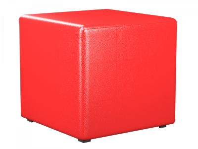 Банкетка (пуфик) куб красный ПФ-01