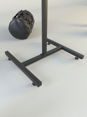 Вешалка напольная GABBIANO-NERO в стиле Лофт Т-образная, черная