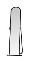 4МSO-01(чёрный муар) Зеркало примерочное напольное, 500Lх1550Hx500Dмм, зеркальное полотно 1500х250мм