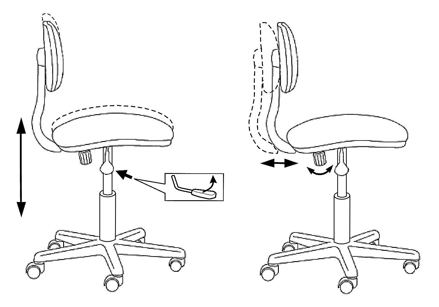 Составные части офисного кресла