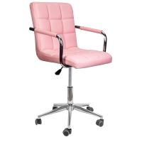 Кресло поворотное Rosio, розовый, экокожа