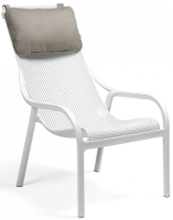 Лаунж-кресло пластиковое с подушкой Net Lounge белый, серый