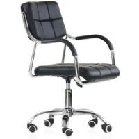 Кресло на колесиках, хром, черная кожа цена 7 693.50 ₽ Кресло на колесиках, хром, черная кожа