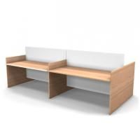 Стол с перегородкой и бортиком 4-х местный, 3200 мм цена 84 628.50 ₽ Стол с перегородкой и бортиком 4-х местный, 3200 мм