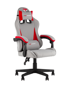 Кресло спортивное TopChairs Phantom ткань серо-красный цена 10 490 ₽ Кресло спортивное TopChairs Phantom ткань серо-красный