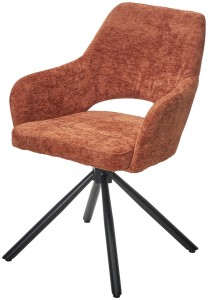 Стул NURI 180 град. поворот. 3018-09 терракотовый, шенилл/ черный каркас, ®DISAUR цена 8 610 ₽ Стул NURI 180 град. поворот. 3018-09 терракотовый, шенилл/ черный каркас, ®DISAUR