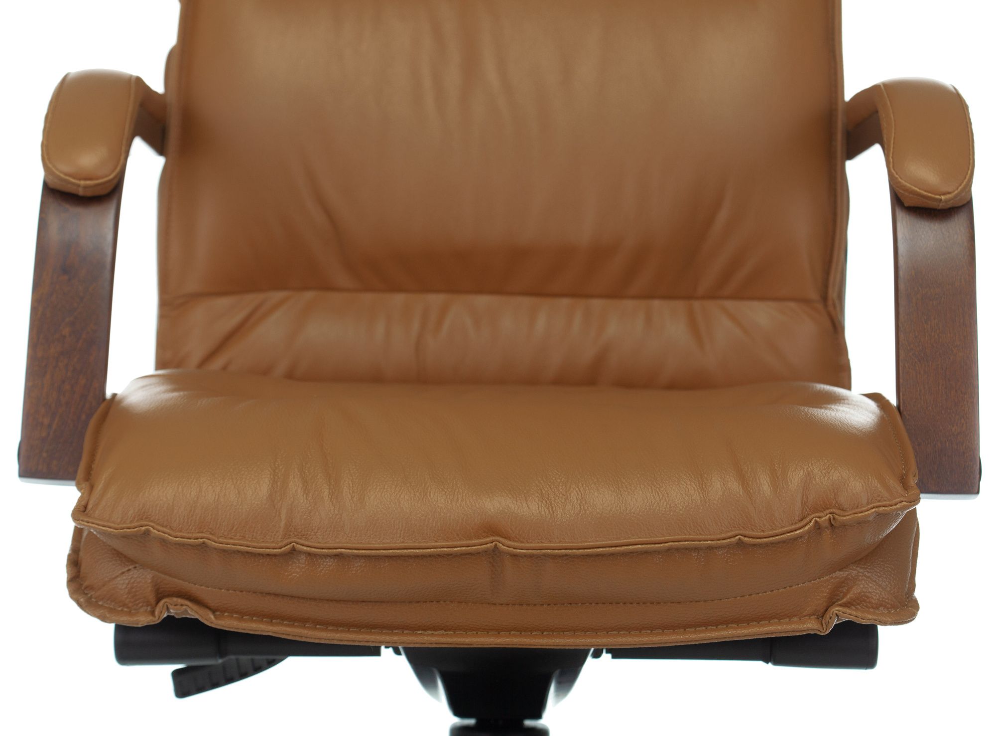 Кресло t-9927walnut коричневая кожа