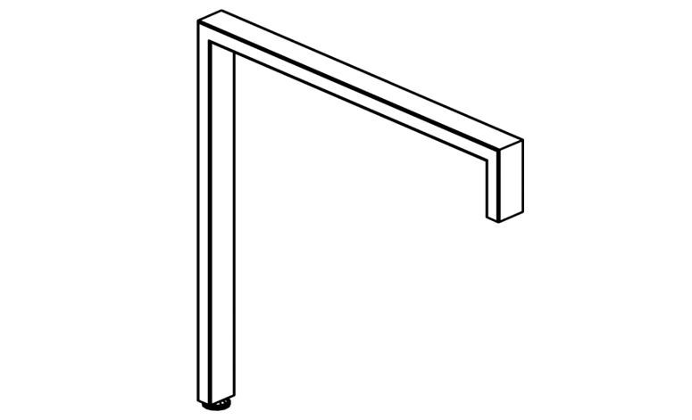 Вид опоры стола г образная