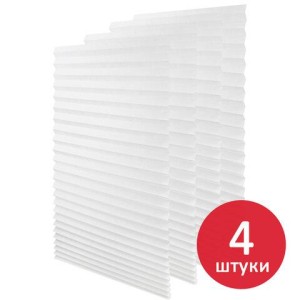 Жалюзи-плиссе, штора тканевая самоклеящаяся КОМПЛЕКТ 4 шт., BRABIX, 60х180 см, "СТАНДАРТ", 60 г/м2, цвет белый, 700006 цена 853 ₽ Жалюзи-плиссе, штора тканевая самоклеящаяся КОМПЛЕКТ 4 шт., BRABIX, 60х180 см, "СТАНДАРТ", 60 г/м2, цвет белый, 700006