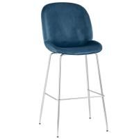 Стул барный Beetle со спинкой, маренго, хромированные ножки цена 20 688.50 ₽ Стул барный Beetle со спинкой, маренго, хромированные ножки