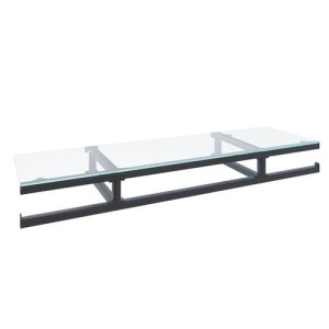 PR.RUS.305.GL.L \ Полка настенная со штангой Стекло 1200х350х131мм цена 2 079 ₽ PR.RUS.305.GL.L \ Полка настенная со штангой Стекло 1200х350х131мм