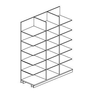 ST 002.003 \ Стеллаж пристенный с ячейками