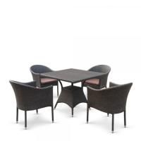 Комплект мебели Энфилд, коричневый, 4 кресла
