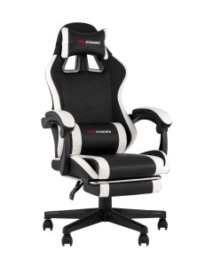 Кресло спортивное TopChairs Prophet с оттоманкой черно-белый цена 11 990 ₽ Кресло спортивное TopChairs Prophet с оттоманкой черно-белый