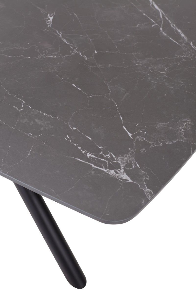 Стол alatri 120x80 см matt black marble sintered stone black
