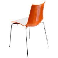 Стул пластиковый Zebra Bicolore, белый, оранжевый цена 11 488.50 ₽ Стул пластиковый Zebra Bicolore, белый, оранжевый