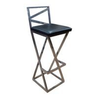 Стул барный Лофт, каркас хром, черная экокожа цена 5 508.50 ₽ Стул барный Лофт, каркас хром, черная экокожа