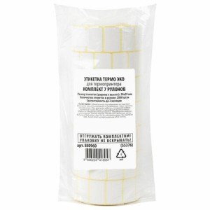 Этикетка ТермоЭко (30х20 мм), 2000 этикеток в ролике, КОМПЛЕКТ 7 шт., светостойкость до 2 месяцев, 880960 цена 784 ₽ Этикетка ТермоЭко (30х20 мм), 2000 этикеток в ролике, КОМПЛЕКТ 7 шт., светостойкость до 2 месяцев, 880960