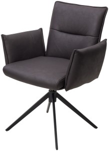 Стул DEAN 360 град.поворот. Темно-серый  экокожа  Maison 99# / Черный, ®DISAUR цена 16 155 ₽ Стул DEAN 360 град.поворот. Темно-серый  экокожа  Maison 99# / Черный, ®DISAUR