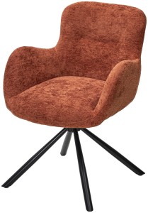 Стул KAROL 180 град. поворот. 3018-09 терракотовый, шенилл/ черный каркас, ®DISAUR цена 7 350 ₽ Стул KAROL 180 град. поворот. 3018-09 терракотовый, шенилл/ черный каркас, ®DISAUR