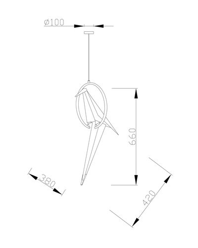 Подвесной светодиодный светильник Moderli V3071-1PL origami Birds 1*LED*6W