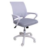 Кресло поворотное RICCI NEW, WHITE (светло-серый)