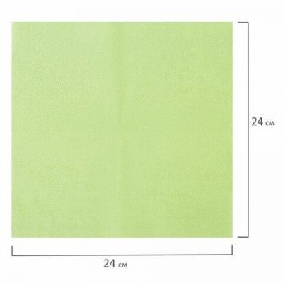 Салфетки бумажные 100 шт., 24х24 см, ЛАЙМА, зеленые (пастель), 100% целлюлоза, 111791