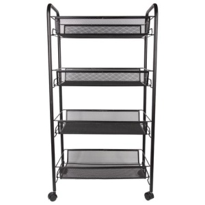 Этажерка (тележка) BRABIX офисно-бытовая 4 яруса, на колесах, металл, черная, 43,5х26х83,5 см, 603753 цена 2 612 ₽ Этажерка (тележка) BRABIX офисно-бытовая 4 яруса, на колесах, металл, черная, 43,5х26х83,5 см, 603753