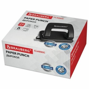 Дырокол металлический BRAUBERG "Classic", до 25 листов, черный, 229697 цена 505 ₽ Дырокол металлический BRAUBERG "Classic", до 25 листов, черный, 229697