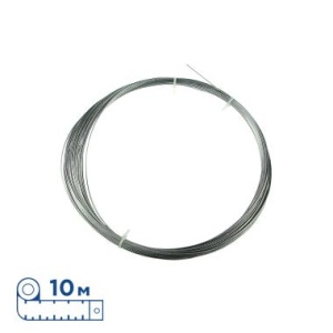 Трос стальной для подвешивания WIRE, намотка 10 м. цена 68 ₽ Трос стальной для подвешивания WIRE, намотка 10 м.