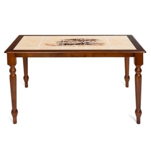 Стол с плиткой из гевеи цена 29 543.50 ₽ Стол с плиткой из гевеи