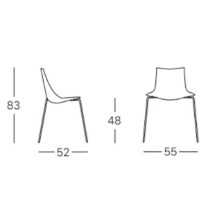 Стул пластиковый Zebra Bicolore, белый, оранжевый цена 11 488.50 ₽ Стул пластиковый Zebra Bicolore, белый, оранжевый