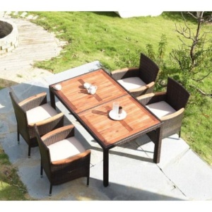 Комплект мебели Аллен, brown, большой стол цена 80 373.50 ₽ Комплект мебели Аллен, brown, большой стол