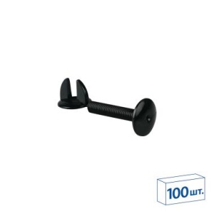 Винт и гайка с ушками VIKING SCREW-18, цвет черный цена 2 ₽ Винт и гайка с ушками VIKING SCREW-18, цвет черный