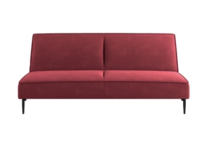 Este диван-кровать трехместный, прямой, без подлокотников, бархат бородовый 16