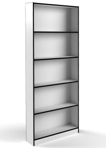 Ст-20-85-20 Стеллаж прямой серии "Старк" 2000х850х200 мм цвет Белый с черной кромкой Ст-20-85-20 Стеллаж прямой серии "Старк" 2000х850х200 мм цвет Белый с черной кромкой