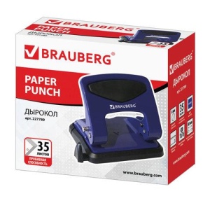 Дырокол металлический BRAUBERG "PN-150M", до 35 листов, синий, 227789 цена 822 ₽ Дырокол металлический BRAUBERG "PN-150M", до 35 листов, синий, 227789