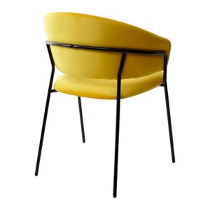 Стул Гемма, желтый велюр/ черный каркас цена 9 142.50 ₽ Стул Гемма, желтый велюр/ черный каркас